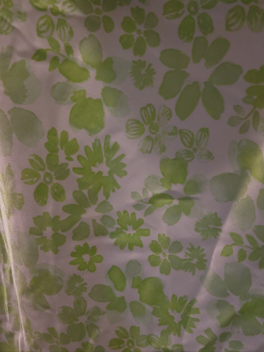 Green Floral Satin Mini Dress • Size Small - Picture 3 of 3